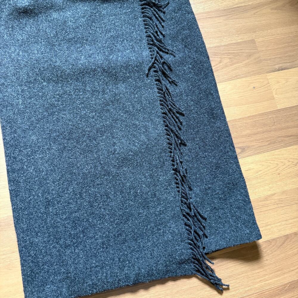 NWT Women's Vintage Eddie Bauer Gray Black Wool Belted Wrap Around Skirt Sz 6 - Picture 3 of 10